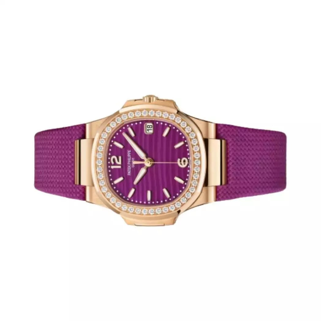 Patek Philippe Nautilus 7010R-013 Diamond Lacquered Purple Dial