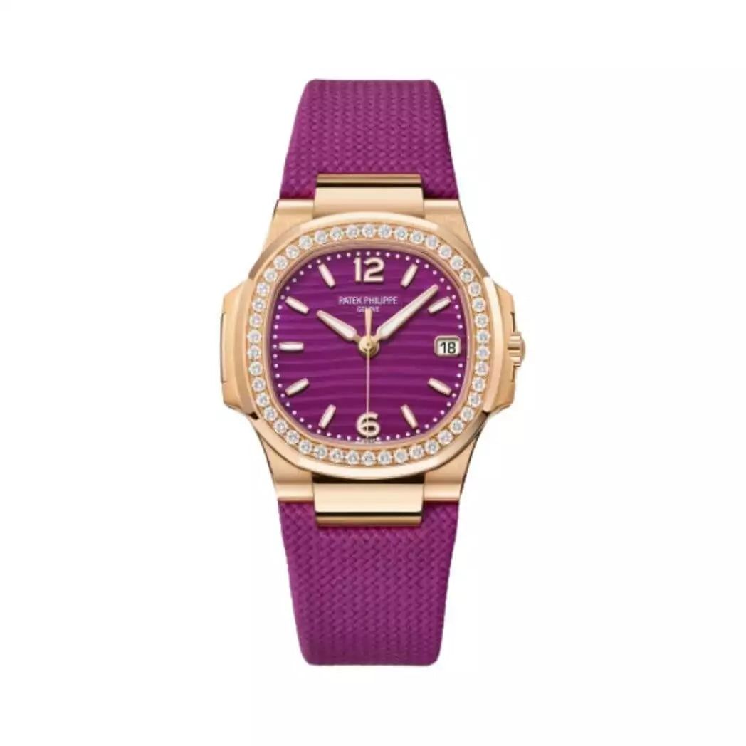 Patek Philippe Nautilus 7010R-013 Diamond Lacquered Purple Dial