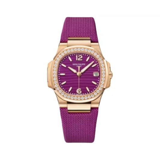 Patek Philippe Nautilus 7010R-013 Diamond Lacquered Purple Dial
