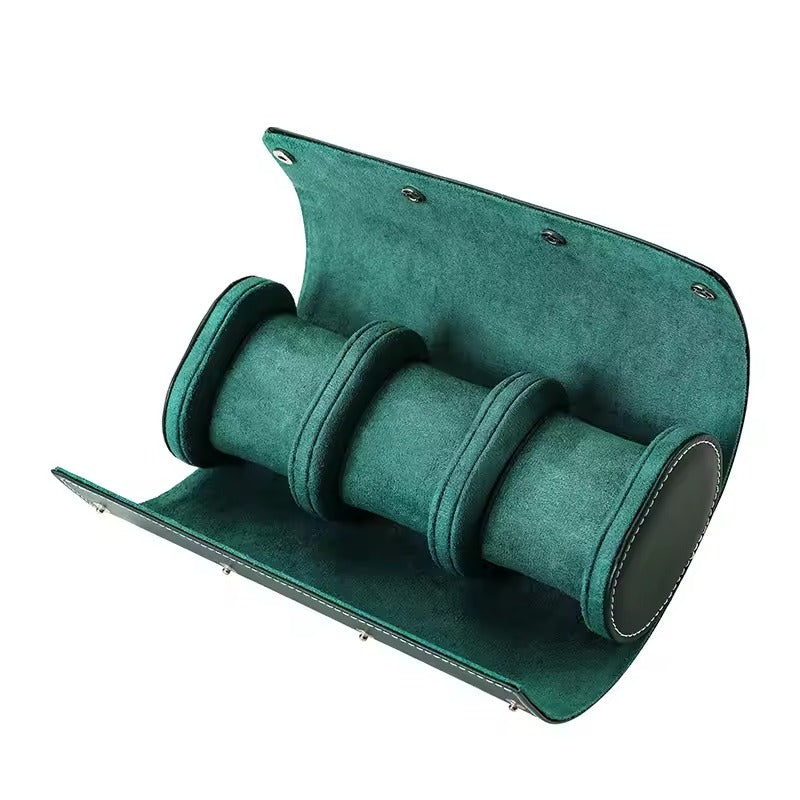 PU Leather 3 Slots Watch Storage Organizer